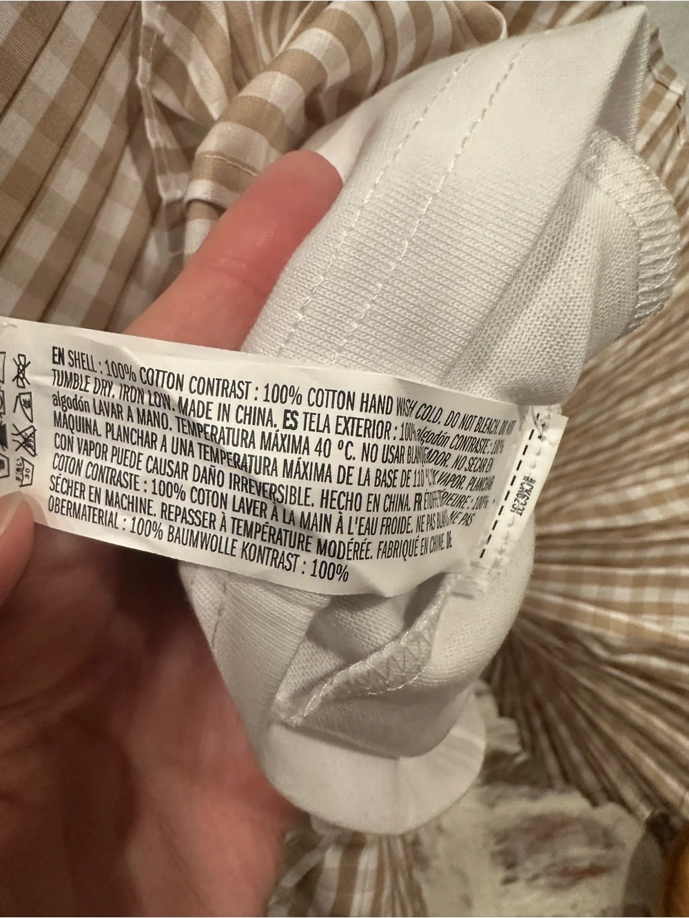 English Factory Cream Short-Sleeve Top with Tan Trim - Picture 5 of 5